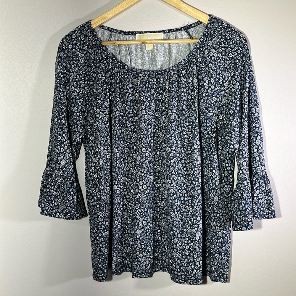 Michael Kors Women’s Navy Boho Blouse L